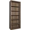 Composad | Libreria Alta della Linea DAVINCI BRERA Con 5 Ripiani Regolabili, Libreria Scaffale Moderna, (LxAxP) 81,60x217,50x35,70 cm, Noce Brera, Soggiorno, Studio, Ufficio, Made in Italy