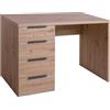Composad | Scrivania della Linea ESPRESSO con 4 Cassetti, Scrivania Ufficio Elegante e Moderna, per PC, (LxAxP) 110x75,4x59,6 cm, Colore Rovere Oak Mielato, Made in Italy