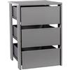 COMPOSAD | Cassettiera Interna per Armadi, Struttura cassetti per interno Armadi, (LxAxP) 46,4x66,8x48,9 cm, Colore Grigio, Made in Italy