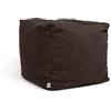 ARKETICOM Soft Cube Pouf Sacco Poggiapiedi Morbido Quadrato Sfoderabile Puff da Salotto 42x42 Cioccolato