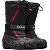 Sorel Flurry Boot, Stivali Invernali, Unisex - Bambini e ragazzi, Black/Bright Red 2023, 38 EU