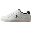 Calvin Klein Uomo Sneakers con Suola Preformata Derby con Logo, Multicolore (Bright White/CK Black), 46