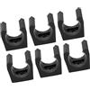 Generic Portacanne da Biliardo con Supporto Singolo per Piscina in Plastica Leggera da 6 Pezzi, Organizer per Mensola con Clamp/Holder per Canna da Pesca, Facile da Installare
