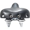 Fzaqwen Sella da Bici Vintage, Sella Ergonomica Classica in PU per Bici da Strada, Bici Elettriche, Bici da Uomo E da Donna, Grigio Scuro