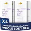 Dove Deodorante Dove Stick Whole Body Deo 75ml, Deodorante per Tutto il Corpo, Profumo di Lavanda e Camomilla, Protezione dagli Odori fino a 24 ore, Dermatologicamente testato, Ginecologicamente testato
