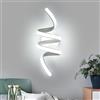 Goeco Applique Parete Interno LED a Spirale 24W 2700LM 6500K, Bianco
