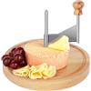 BUTORY Affettatrice per formaggio rotondo per tête de moine formaggio, dimensioni: ø 22,2 cm x 14,3 cm, pialla de moine, lavabile in lavastoviglie, legno, acciaio inox, marrone, per tutti i formaggi