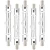 LEDLOCLB Lampadina Alogena R7S 78mm/118mm Dimmerabile, Bianco Caldo 2700k, 100W 150W Lampadina Alogena R7S Proiettore Alogeno Lineare A Doppia Estremità Tipo J 5 Pezzi,78 Mm,100 W -5 Pz