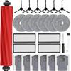 Alloytool 25 pezzi di accessori per robot aspirapolvere Roborock Qrevo Pro/Qrevo S/Qrevo MaxV, 1 spazzola principale, 6 sacchetti per la polvere, 6 panni lavabili, 4 filtri HEPA, 6 spazzole laterali, 1 spazzola