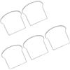 OATIPHO 5pezzi Stampi per Biscotti in Acciaio Inox Forma di Toast Tagliapasta Resistente per Biscotti Pancake Frutta e Pane Strumenti da Forno per Decorazioni Te e Regali Creativi