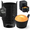 EHIOG 12pz Stampo Muffin, 9 x 5.5cm | Silicone | Non-BPA,per Muffin, Torte