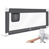 KESSER® Sponda da letto, Protezione per letto, Sponda da letto per bambini, Sponda da culla, Barriera letto per bambini, 180cm - Grigio Scuro
