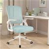 naspaluro Sedia da Ufficio Scrivania Ergonomica, Con Braccioli Pieghevoli, Altezza Regolabile, Seduta e Schienale in Rete Respirante, Girevole con Ruote, Funzione Oscillante verde