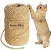 FORBELL Corda in sisal per tiragraffi, 6 mm x 10 m, per tiragraffi di gatti, fai da te, decorazione per la casa (10 m)