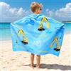Dawumin Telo Mare Bambino Camion 76 x 150 cm, Asciugamano Microfibra Bambini, Telo Spiaggia Asciugatura Rapida Antisabbia, Telo Bagno per Mare, Piscina, Nuoto, Viaggi, Sport e Vacanze