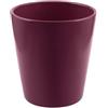 Generico Vaso Orchidea in Ceramica Liscia o damascato | VARI COLORI | misura 14x13 cm idea regalo (Prugna liscio)