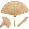 YHNDECO Ventaglio Bamboo YHNDECO - Ventaglio in Bambù per Matrimoni, Serate da Ballo e Feste - Artigianale e Richiudibile