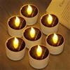 AMFUN Confezione da 6 Lumini a Batteria, Candele Led Set, 4 Pezzi Candele Led Senza Fiamma, Candele Senza Fiamma per Feste, Matrimoni, Esterni