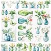 WANDIC 3 fogli di adesivi verdi per vasi, impermeabili, adesivi per mobili, decorazioni per la casa, per fai da te, 15 x 30 cm