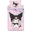 Jerry Fabrics Kuromi Bambina Copripiumino Singolo 140x200+70x90 Just Be Yourself Rosa