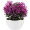 Vaguelly Pianta Artificiale in Vaso Bonsai Lotus Color, Decorazioni Floreali Realistiche in Plastica, Ornamenti per Soggiorno e Ufficio, Piante Finte in Vaso senza Manutenzione, Addobbi