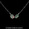 Egemdiamond Collana Tennis In Argento 925 con Opale Foco Naturale Ovale 8x6mm 16in