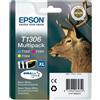 EPSON MULTIPACK 3 CARTUCCE ORIGINALI EPSON T1306 SERIE CERVO - EPSON - C13T13064012