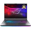 Asus Laptop da gaming ASUS ROG Strix G18, schermo da 18" WQXGA, frequenza di aggiornamento 300 Hz, processore Core Ultra 9, scheda grafica RTX 5060, 32 GB di RAM, SSD da 1 TB, colore grigio Eclipse