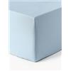 Westwing Collection Lenzuolo con angoli boxspring in cotone percalle Elsie - Blu chiaro