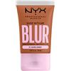 NYX Professional Makeup Fondotinta Effetto Blur, Con Coprenza Media, Finish Matte, Con Niacinamide, Matcha e Glicerina, Fino a 12 Ore d'Idratazione, Bare With Me Blur, Tonalità: Warm Honey, 30 ml