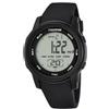 Calypso Orologio Digitale Sport Uomo Gomma Nera - 10 ATM, Data, Cronografo, Doppio Fuso, Luce, Allarme, 12/24 h - K5698/6 Color Splash