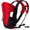 SONARIN Classic Marsupio Neonati anteriore e posteriore,portantina per bebè,Ergonomica, misura unica per tutti, si adatta alla crescita del tuo bambino, metodo a tre portatori(Rosso)