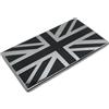ACC Parts Distintivo in metallo con bandiera britannica nera e argento compatibile con Land Rover Defender Discovery Range Rover decalcomania autoadesiva resistente alle intemperie finitura cromata