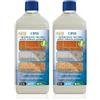GEAL CB90. Detergente Concentrato Neutro per Cotto, Pietra, Marmo, Graniglie e ricomposti. 1 Litro (Confezione da 2)