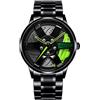 Shenruifa Orologio da uomo sportivo con design a ingranaggi 3D, orologio impermeabile in acciaio inossidabile per orologi da auto
