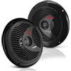 Pyle Altoparlanti Marini 16,5 cm 2 Vie Impermeabili 400 Watt, Casse Audio, Speaker Resistenti per Barca, Veicoli Aperti, Nero, Coppia