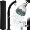 KESSER® Doccia solare da giardino Doccia solare curva incl. fodera protettiva acqua calda I 60°C max senza collegamento elettrico | Doccia per piscina e campeggio I 20 litri