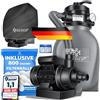 KESSER® Filtro a Sabbia - Sistema di filtraggio a Sabbia + 700 g di Sfere filtranti sostituiscono 25 kg di Sabbia filtrante per Piscine - Filtro per Piscine 10 mġ/h - Sistema filtrante