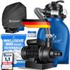 KESSER® Filtro a Sabbia - Sistema di filtraggio a Sabbia + 700 g di Sfere filtranti sostituiscono 25 kg di Sabbia filtrante per Piscine - Filtro per Piscine 10 mġ/h - Sistema filtrante