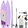 AQUASTIC Touring 11'6″ Inflatable SUP Board | Drop Stitch Lite + struttura a strato singolo | 350 × 79 × 15 cm | spostamento 330 l | Carico massimo 130 kg | Anelli a D per sedile kayak