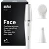 Braun FaceSpa Epilatore Viso Donna con Spazzola di Pulizia, 810V Bianco