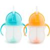 Munchkin 2 Pack Tazza Cannuccia Click Lock Bebè | 207ml | Blu/Arancione