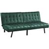 Atlantic Home Collection Divano letto Pierre, poliestere, velluto verde, divano letto