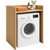 Relaxdays mobile sopra lavatrice, marrone chiaro