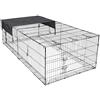 Kerbl Pet Recinto Esterno Nala con Protezione Antifuga, 200 x 100 x 60 cm, Metallo Zincato 3,2 cm, con copertura, recinto esterno, area di libertà, area di esercizio, conigli, lepri