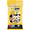 RISPET Salviette per Cani e Gatti, Detergenti e Idratanti per Occhi, Orecchie, Zampe e Pelo, Ingredienti di Origine Naturale - con estratto Biologico di Camomilla, 12 Salviettine