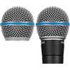 Geekria per creator Griglia microfono di ricambio compatibile con Shure BETA 58A, SV100, copertura testa sferica in mesh metallica, ricambio mesh microfono, Argento, confezione da 2