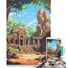 JIANGENNF Puzzle da 1000 pezzi per adulti con poster di viaggio sulla Cambogia, gioco rompicapo, decorazione per la casa, compleanno e Natale 38x26cm