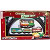 Spetebo Treno natalizio decorativo 9 pezzi - Mini treno per ferrovia natalizia con locomotiva, 3 carri e 5 binari - Dimensioni totali circa 59 x 27 cm