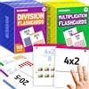 QUOKKA Multiplication & Division Flash Cards Set for Kids Ages 4-8 - 338 Jumbo Math Flashcards with Visual Aids, Sorting Rings & Reference Cards - Math Games for Kids 1st to 3rd Grade Classroom & Home